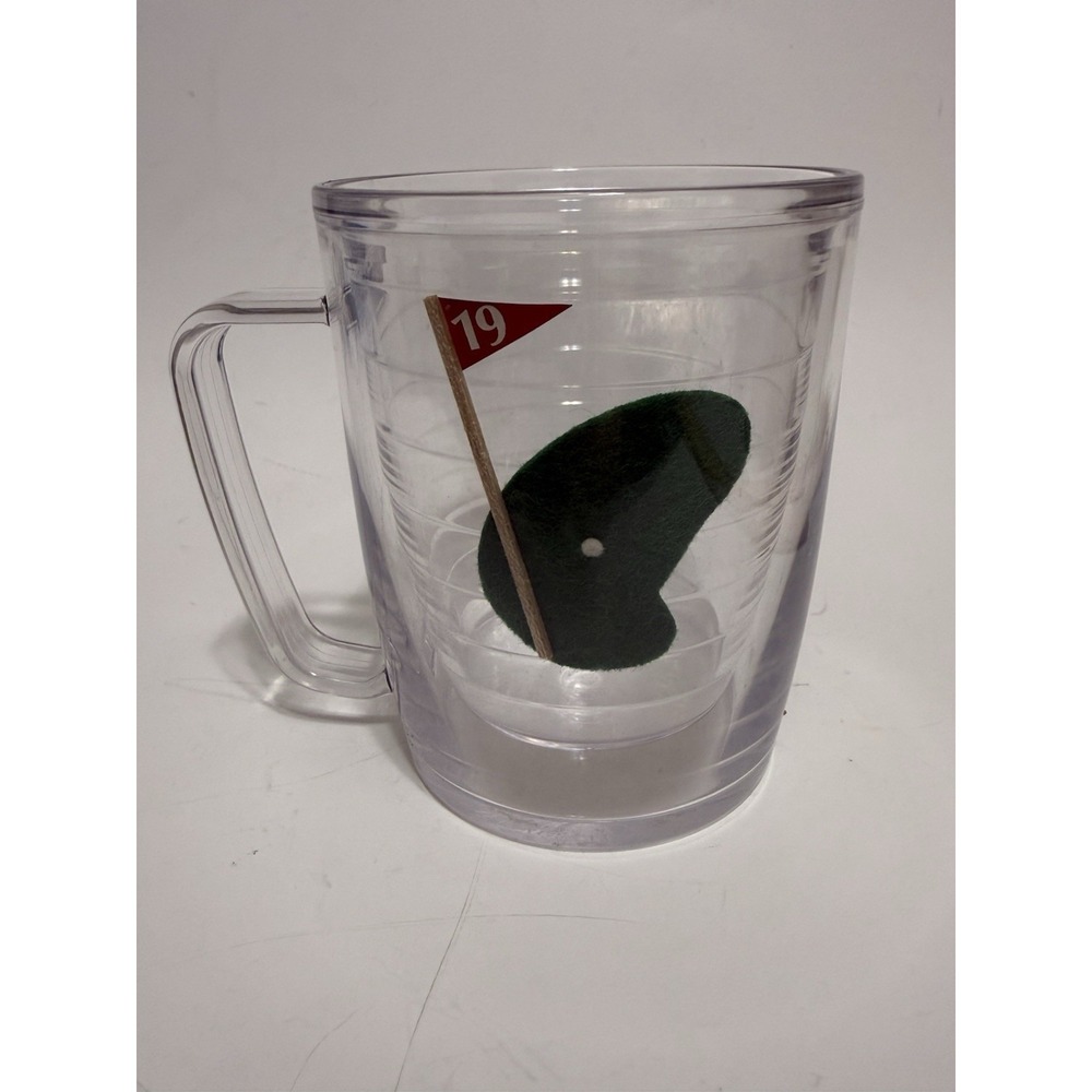 Tervis Insulated Mug Golf 19th‎ Hole Putting Green Clear Acrylic 16oz Handle